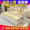 实木沙发床多功能可折叠推拉小户型客厅1.8米1.5米双人沙发床两用 180*200_环保白漆_送全套垫_1.8米-2米