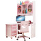 莱柯檑 书桌儿童书柜组合粉色书桌书架转角学习桌拐角电脑桌男女孩直角写字台 转角书桌