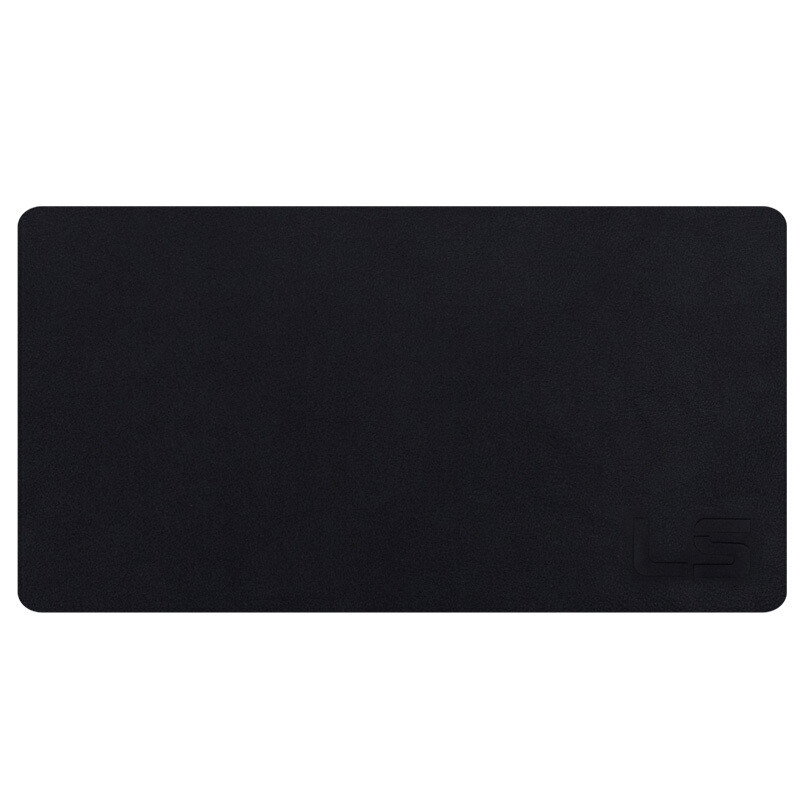 灵蛇 游戏鼠标垫超大号办公电脑桌垫 超薄1.2mm 皮质鼠标垫 P86黑色