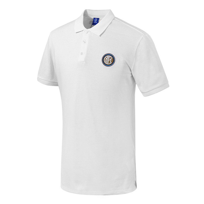 国际米兰俱乐部Inter Milan19年棉质T恤新品夏季男士短袖官方运动休闲潮流翻领经典刺绣POLO衫修身版型 白色 XL