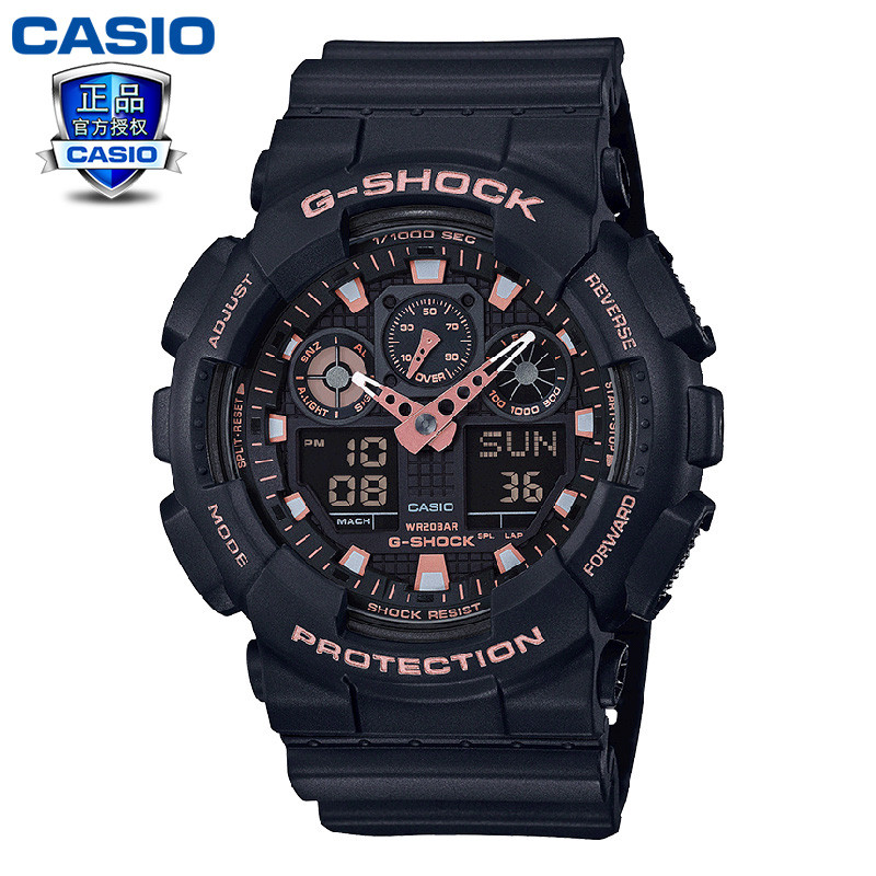 卡西欧(CASIO)卡西欧手表男黑金G-SHOCK悟空版黑暗之心防水运动石英表 男 非机械限量日韩腕表 GA-110GB GA-100FL-1A渐变镀层表盘+夜光