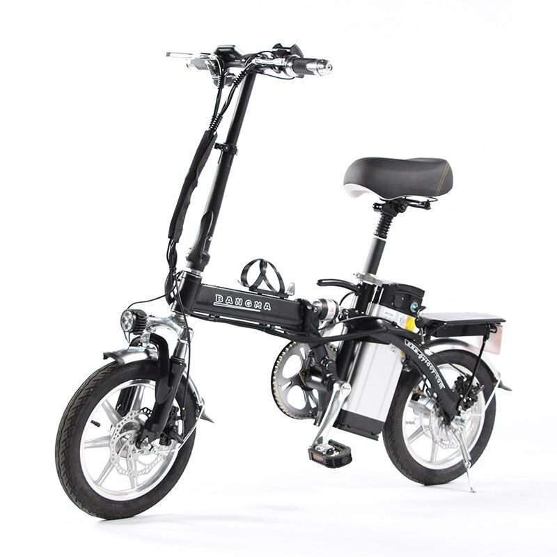 浜马(BANGMA)新款新国标可上牌折叠锂电电动自行车 神骑 黑色12A