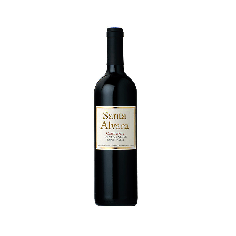 智利原瓶进口桑塔奥拉卡门乐红葡萄酒 Santa Alvara Carmenere单支750ml