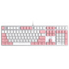 达尔优（dareu）108机械合金板-白粉色红轴 机械键盘