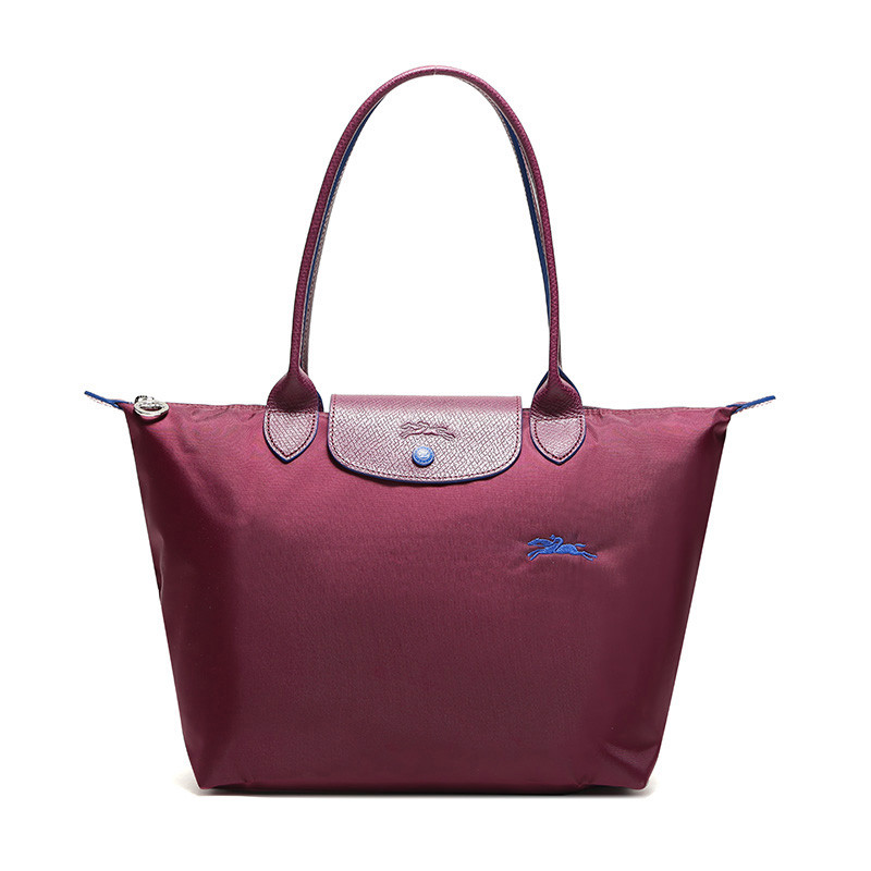 Longchamp 珑骧 LE PLIAGE女士系列织物小号长柄可折叠手提单肩包 2605 619 P22-紫红色