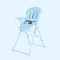 gb好孩子 婴幼儿 便携式餐椅 可调节可折叠 儿童餐椅 Y290 浅蓝