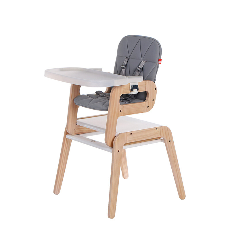 gb好孩子 多功能组合餐椅 儿童餐椅 优质精选松木 MY185 灰色