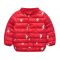 2017新款中小童可爱小清新棉衣保暖可爱印花棉服 100码建议身高80-95CM 红色