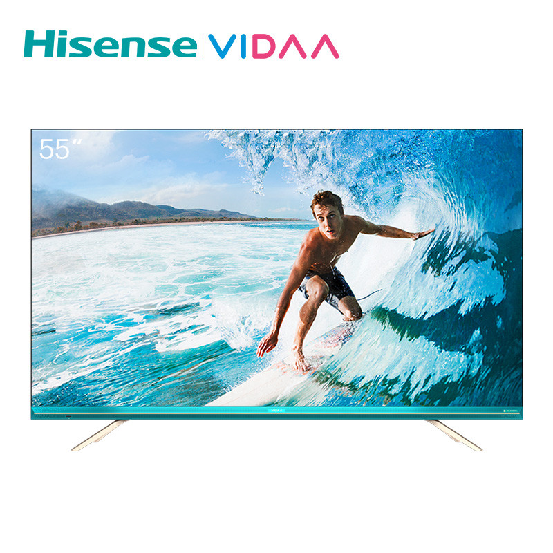 VIDAA 55V3A 海信（Hisense）55英寸 4K超高清 网络AI 超薄全面屏 智能语音 液晶 平板电视机