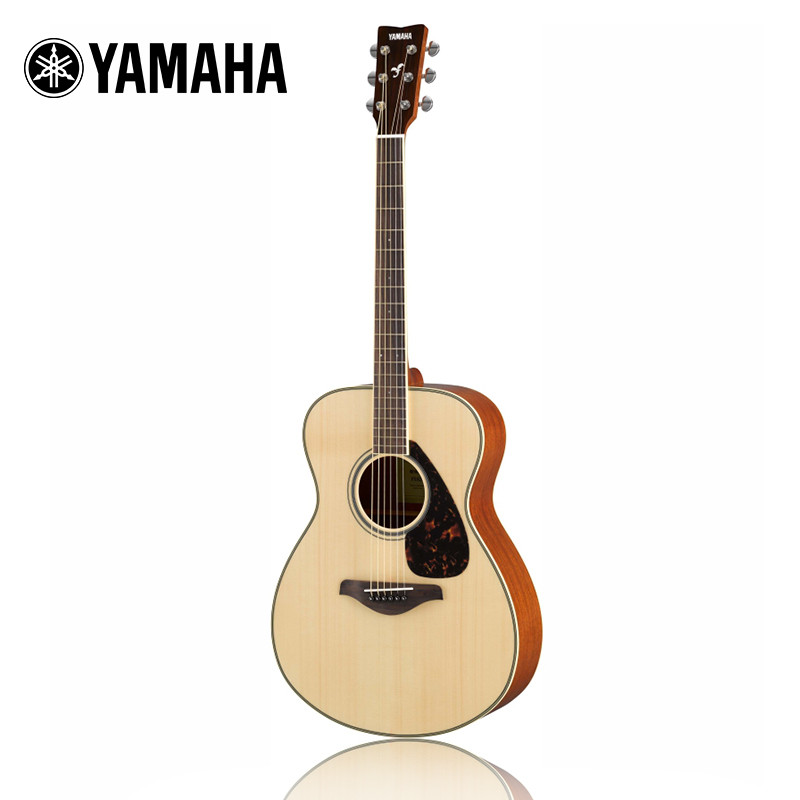 雅马哈(YAMAHA)FS820单板民谣吉它升级版木吉他jita桃花芯背侧板原木色40英寸 原木色