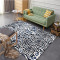 北欧简约小清新客厅卧室地毯现代简欧厅沙发茶几床边可定制满铺_1 200×300厘米 黑白小贝布边