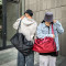 旅行包男女手提大容量短途行李包朵徕男轻便单肩干湿分离运动健身包 深蓝-藏青