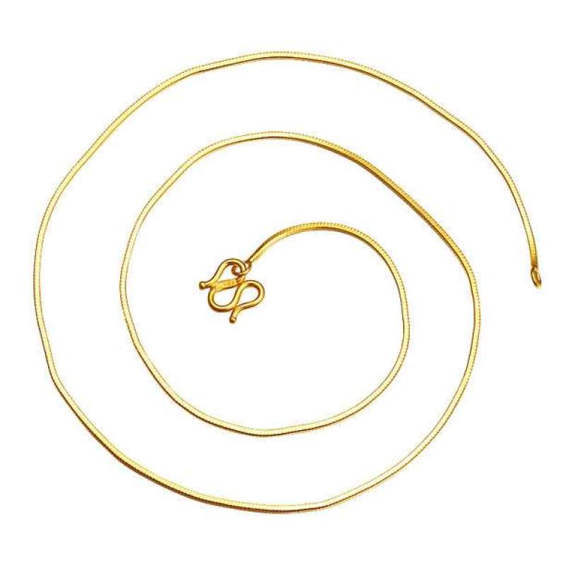 翠绿首饰千足黄金项链-蛇骨链图片