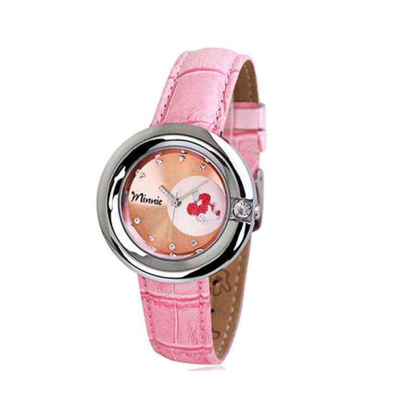 迪士尼手表90206-3镶钻真皮时尚女表图片