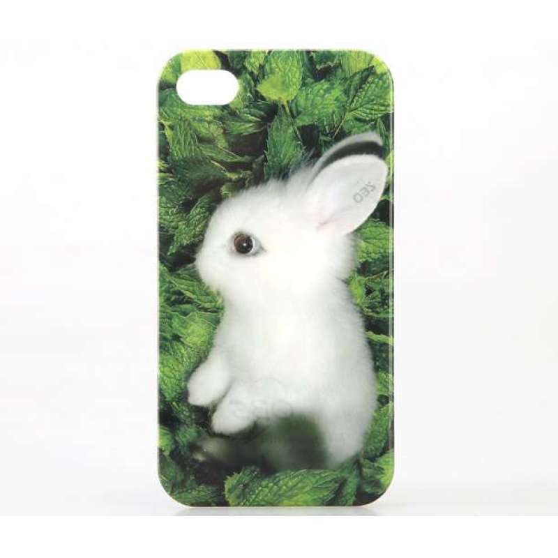 欧佰仕(OBS)爱萌系列苹果手机保护壳绿叶兔图