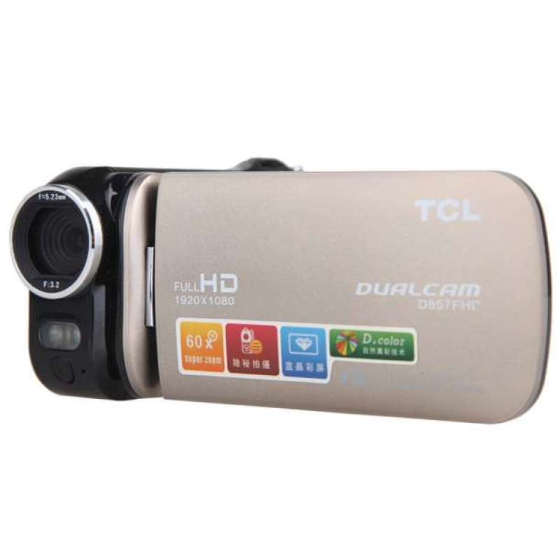 TCL数码摄像机DV-D857FHD香槟金图片
