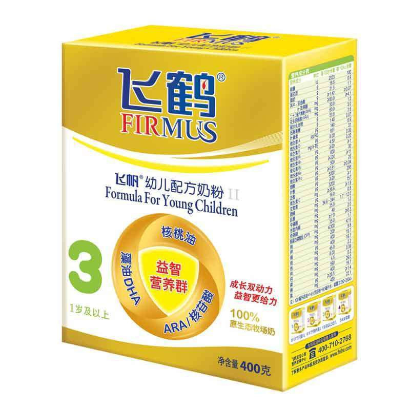 飞鹤飞帆3段幼儿配方奶粉盒装400g图片