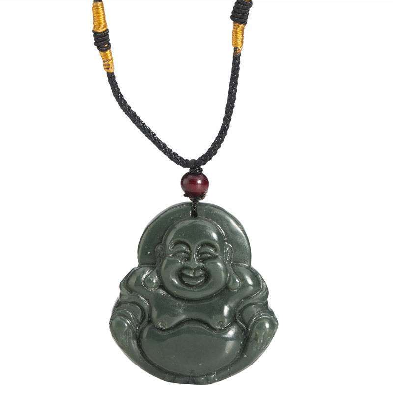 7000年和田玉青玉佛吊坠图片