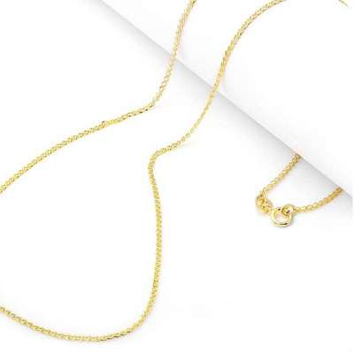 爱迪尔珠宝 IDEAL 黄18K金单肖邦项链(18寸)