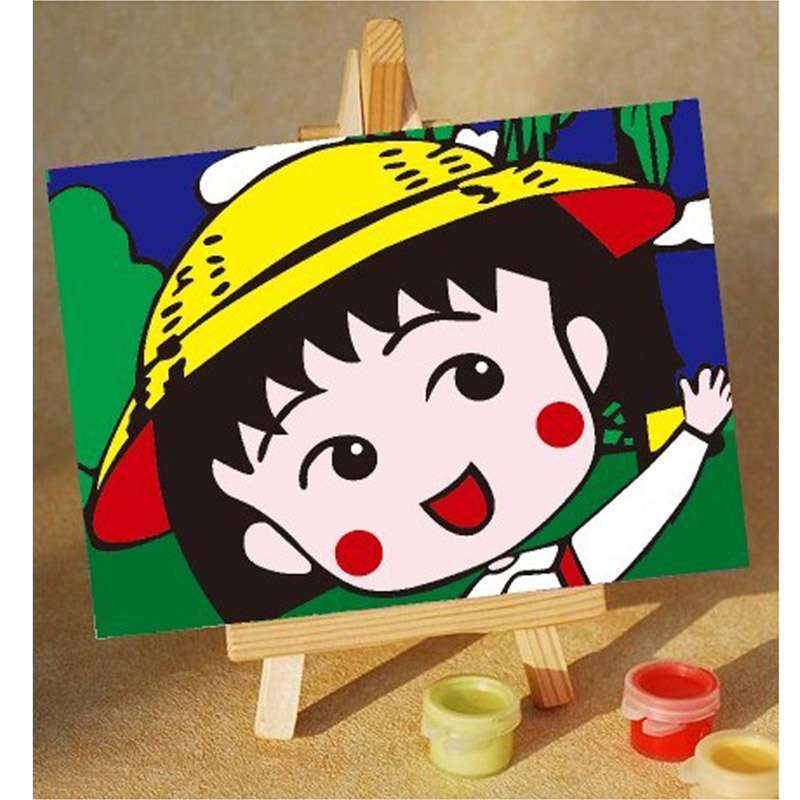 舞动色彩diy数字油画10*15cm 樱桃小丸子 (商品编号:103526973)