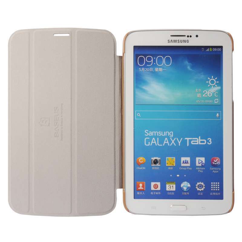 倍思柔美皮套 三星Tab3 7.0 T210 T211 棕色