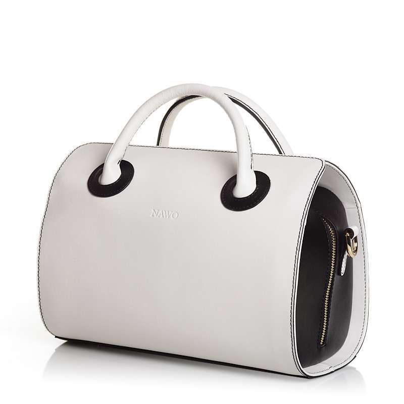 那沃 新品女包 银欢 欧美风牛皮手提包女 2013