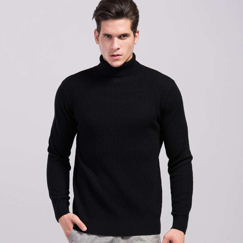 豪帝堡男装 纯羊毛衫<em>男士高领</em> 修身加厚<em>保暖毛</em>