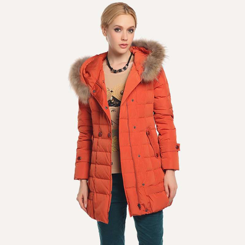 波司登 13新款 雪中飞羽绒服 正品女貉子毛领双