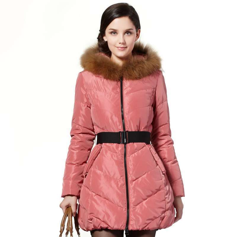 新款<em>波司登羽绒服女正品</em>大毛领连帽简约时尚修