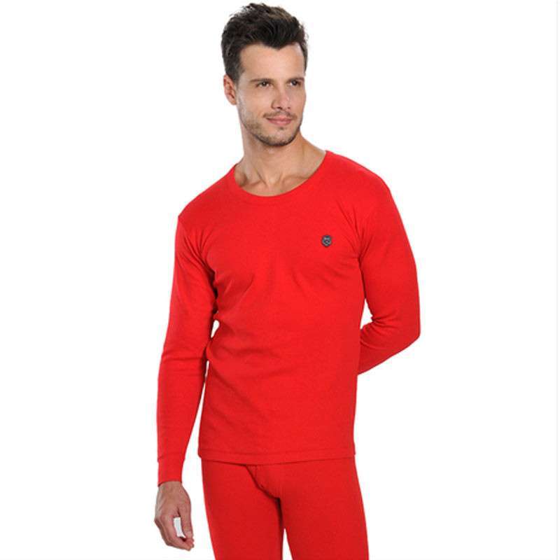 雪中飞 男士全棉内衣舒绒亲肤保暖内衣套装透