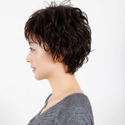 玫瑰雨 雅气质蓬松小碎卷 <em>中老年发型</em> <em>女士</em>假发