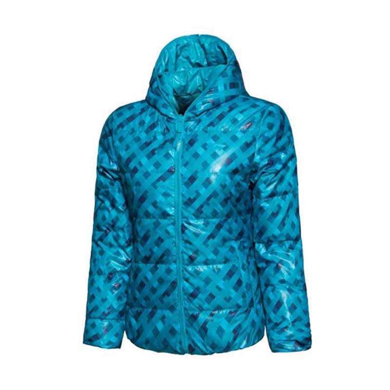 李宁女装冬款运动休闲外套连帽短款女羽绒服A