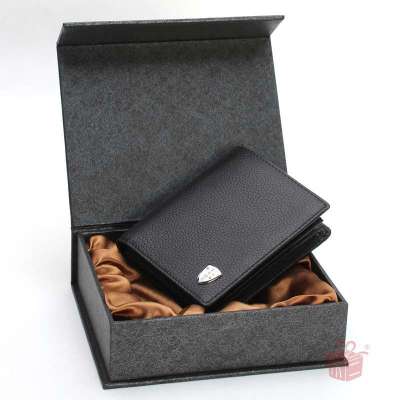 不二礼坊 男士牛皮钱包刻字 生日礼物实用男生