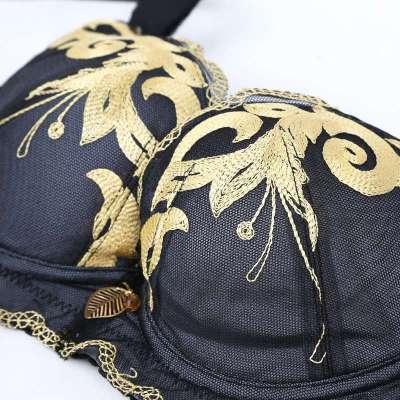 梦芭蒂高档奢华烫金聚拢上托调整型文胸梦芭蒂