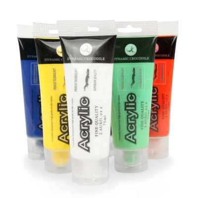 大贸商 75ML6色丙烯颜料 手绘颜料 墙绘颜料 