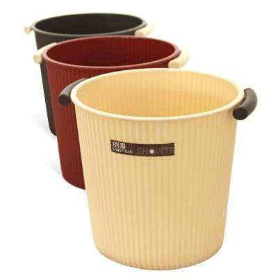 【尚品易站家居日用】绣川柱式多彩垃圾桶\/时