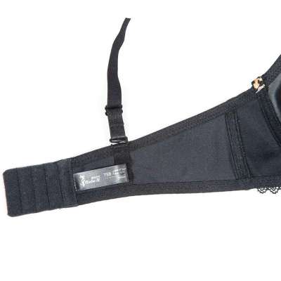 rubeh都市女士黑色豹纹内衣超厚<em>文胸</em>聚拢加厚