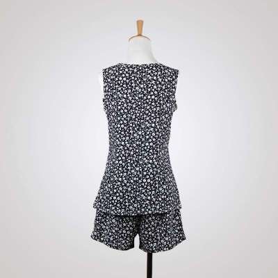 居家 2014新款素色套装 无袖家居服 女睡衣夏款