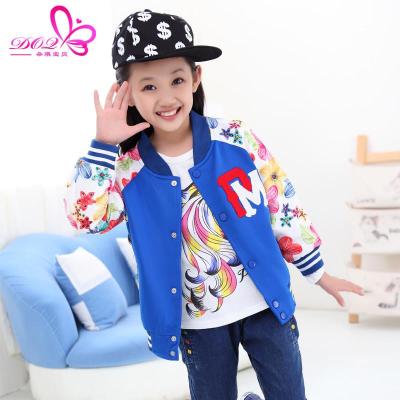 2014新款儿童<em>棒球服</em>潮 <em>女童</em>春秋季外套上衣 中