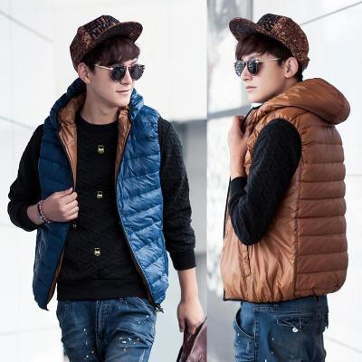 苏宁YJ1241<em>羽绒马甲男生羽绒马甲</em>时尚<em>连帽</em>背