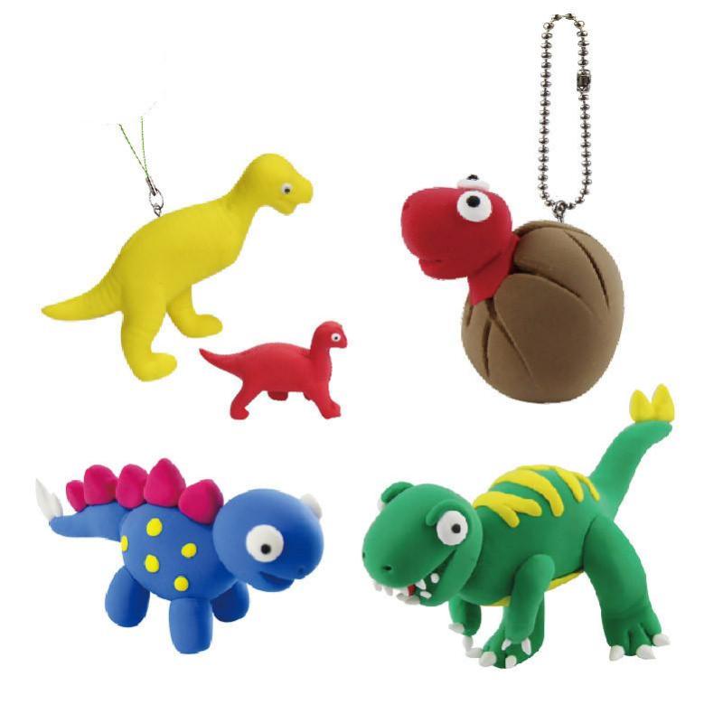 培培乐正品恐龙世界太空泥3d彩泥无毒橡皮泥模具超轻