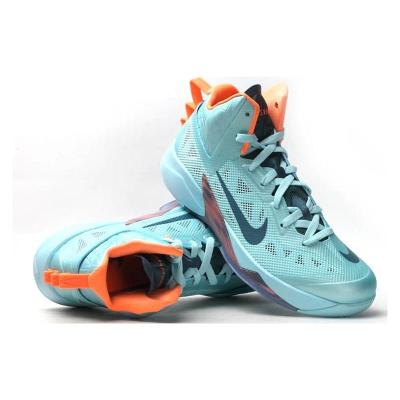 耐克/nike zoom hyperfuse hf 耐克实战篮球鞋 团队篮球款青浅蓝网眼