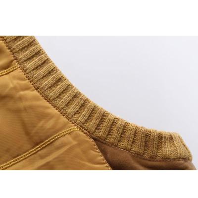 神州骆驼/EARTH CAMEL <em>羊毛衫</em>立领拼色<em>开衫</em>