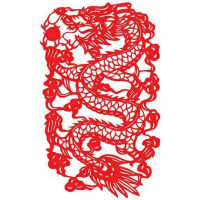 个性一百 飞龙在天CAK2209窗花手工剪纸门贴龙作品【专卖店、旗舰店、报价大全】-苏宁易购开放平台