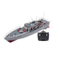 遥控船模航空母舰模型导弹驱逐舰充电灯光动态