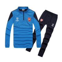 14-15欧冠秋冬队球服长袖套头皇马黑白足球服