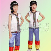 云南少数民族白族壮族舞蹈服傣族葫芦丝表演服