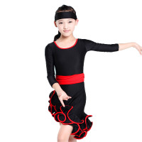 秋冬拉丁舞服装少儿女童拉丁舞练功训练可用应