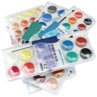 雄狮粉饼 透明固体水彩颜料套装 水粉画套装 2