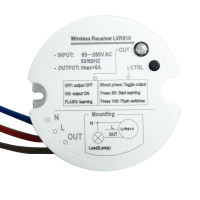 领普科技(linptech)智能无线开关通用信号接收器LVR900-5A 家居220V需搭配领普无线开关使用可穿墙 白色 一开单控